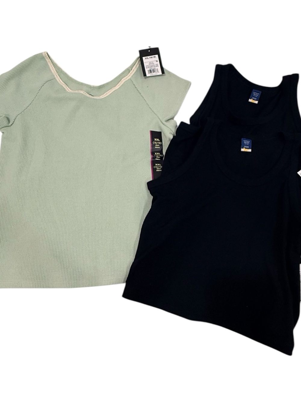 Old Navy girls tank top duo and art class Sage Ribbed Tee size 16-18